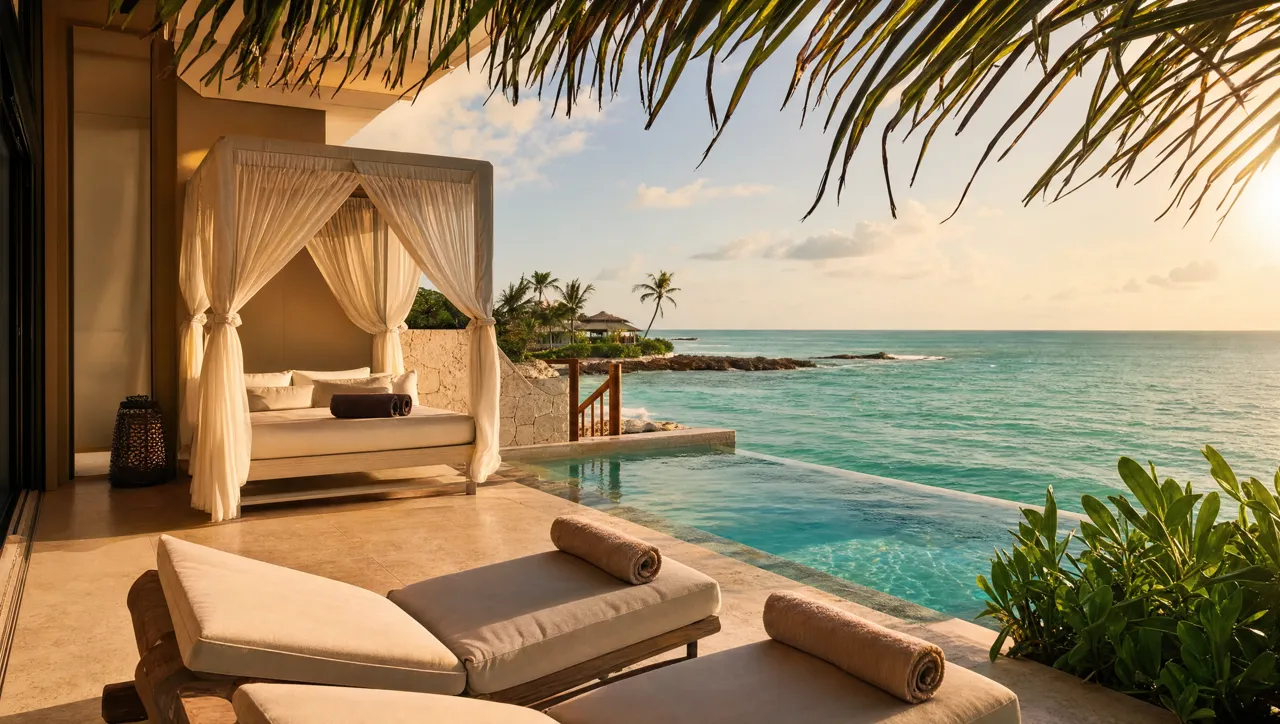 Beachfront suite terrace